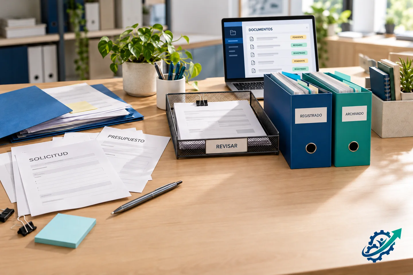 Documentos administrativos organizados y gestionados mediante una interfaz digital