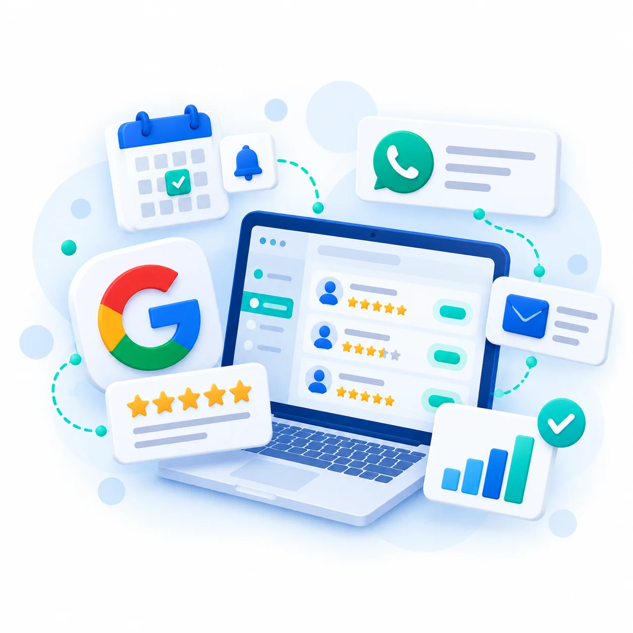 Fidelización de clientes, seguimiento y solicitud de reseñas automatizadas