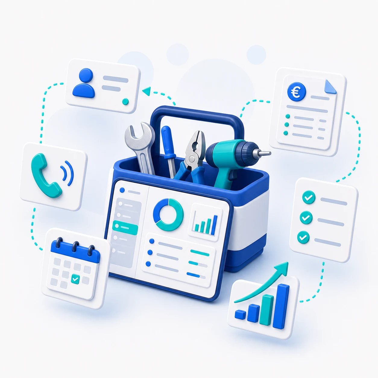 Automatización para empresas de servicios con llamadas, agenda de trabajos, presupuestos, clientes y seguimiento comercial