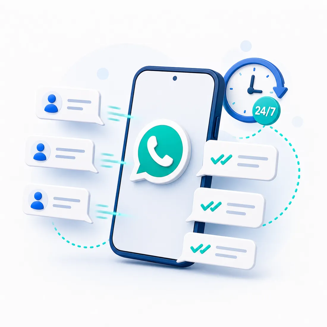 Automatización de WhatsApp para atender clientes y responder mensajes las 24 horas